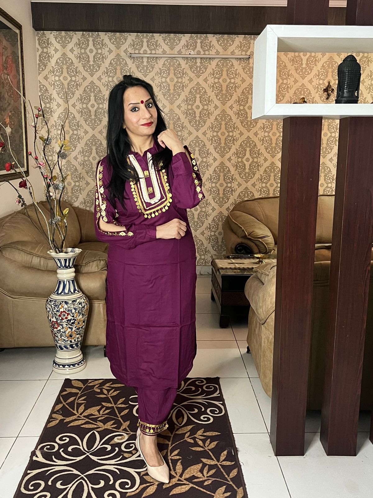 Indian Designer Afghani Suit Kurti Women's Party Wear Kurta Pant And  Dupatta Set | eBay